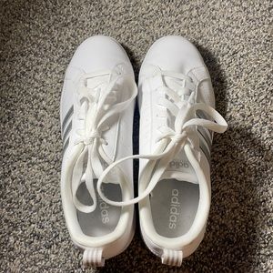 White adidas grand courts.